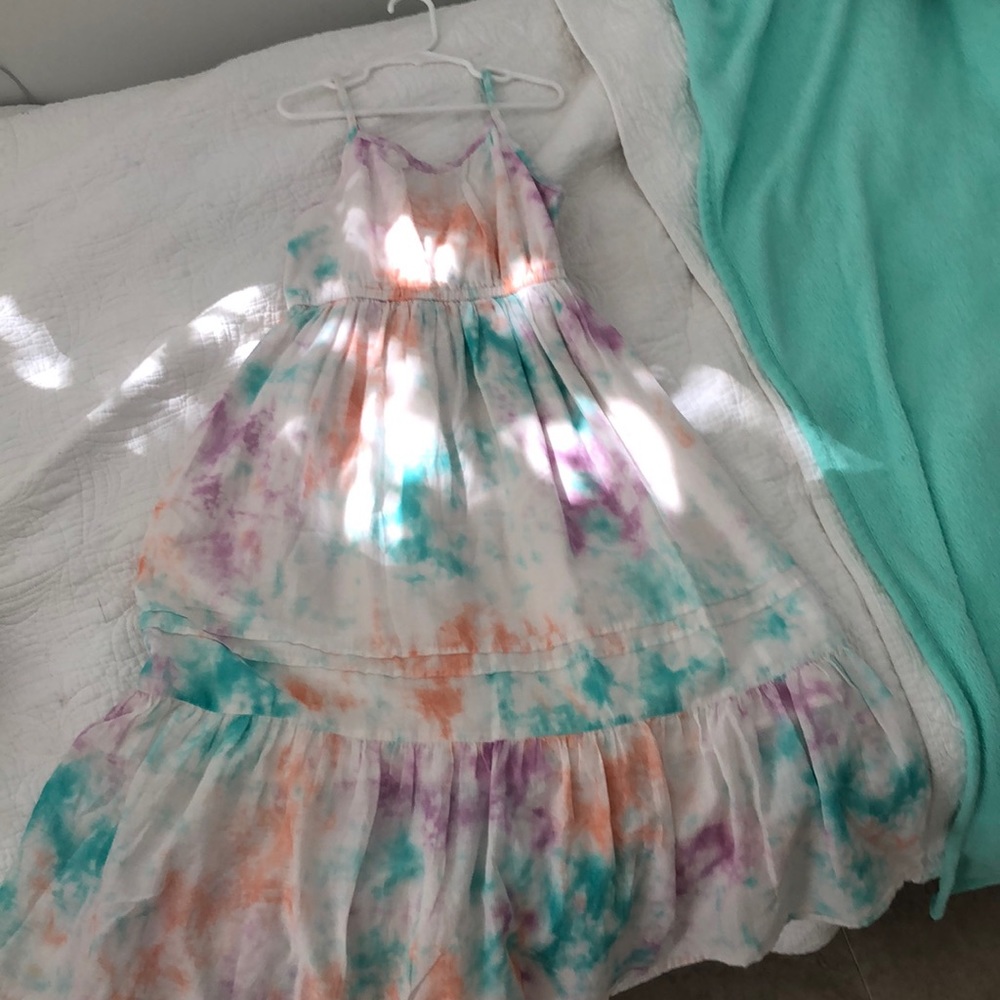 Cat and jack spaghetti strap maxi dress tie-dye washed not worn size 7/8 medium